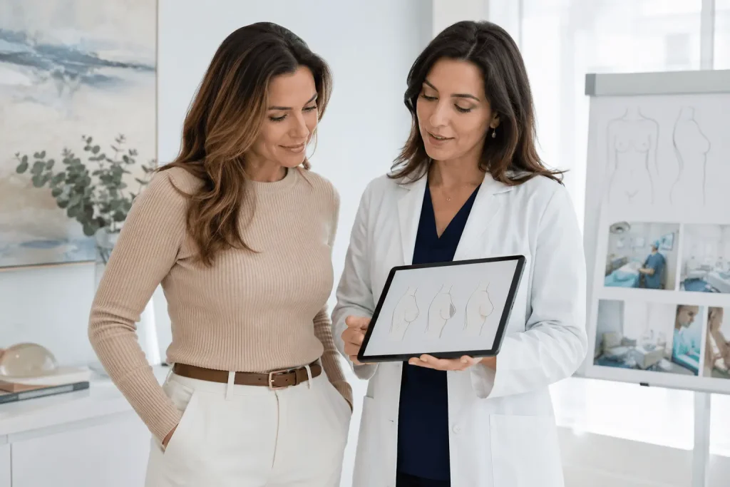 Mastopexia con implantes y sin implantes
